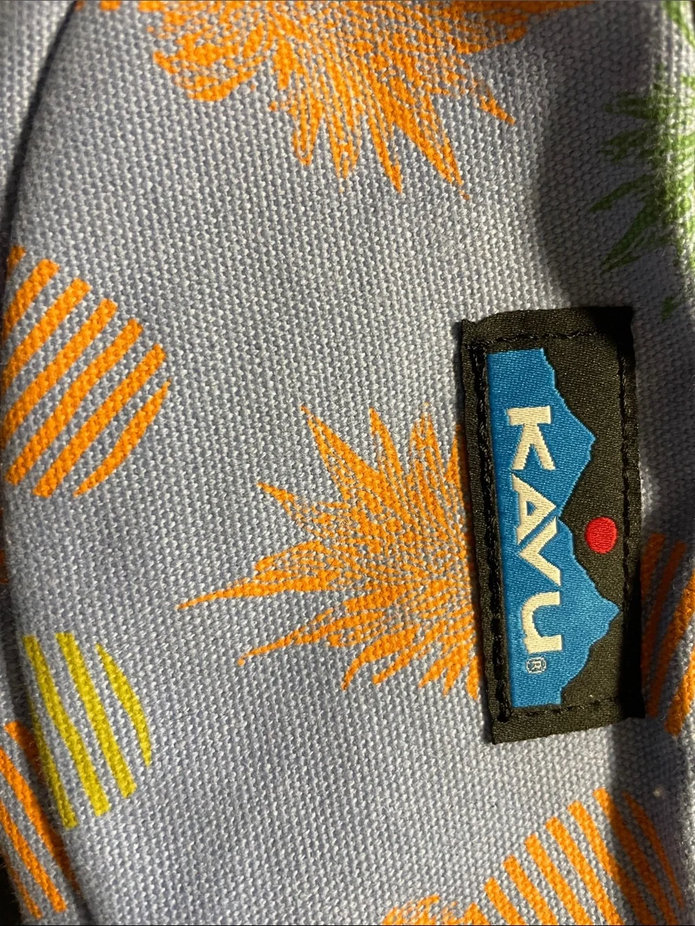 Kavu Kids Pineapple Print Light Blue & Orange Waist Pack